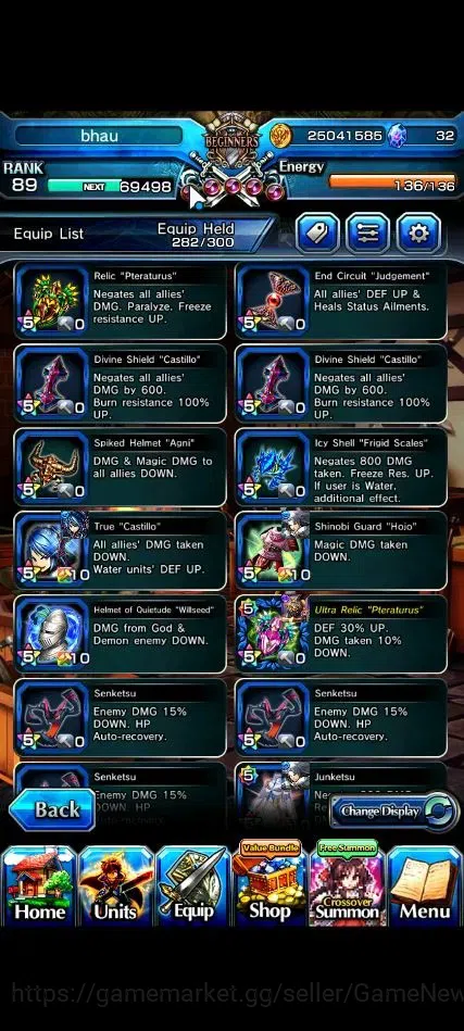 Grand Summoners Accounts End-Game Global|Rank 89|23 Ascend+9 TW|[Roy,Inumuta,Emiya,Chloe,Etc]+TW,S Miyu,Fen,S 17