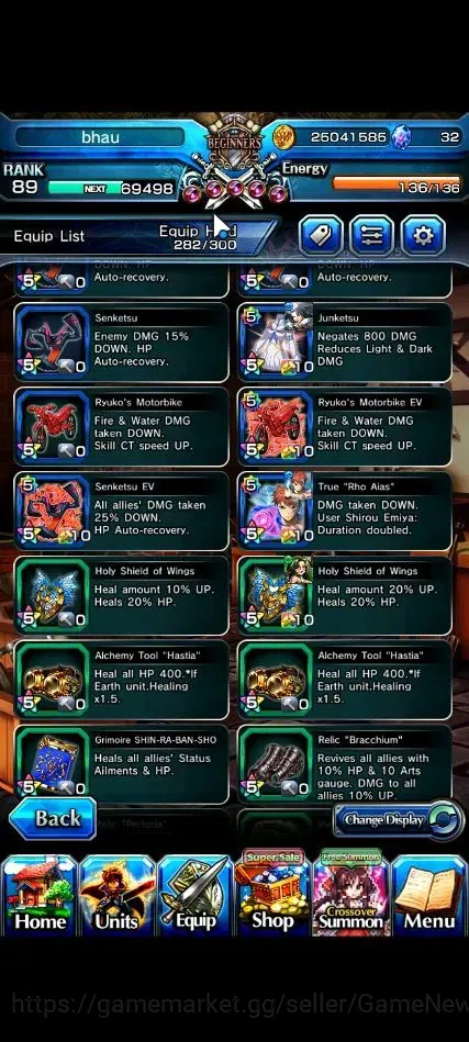 Grand Summoners Accounts End-Game Global|Rank 89|23 Ascend+9 TW|[Roy,Inumuta,Emiya,Chloe,Etc]+TW,S Miyu,Fen,S 18