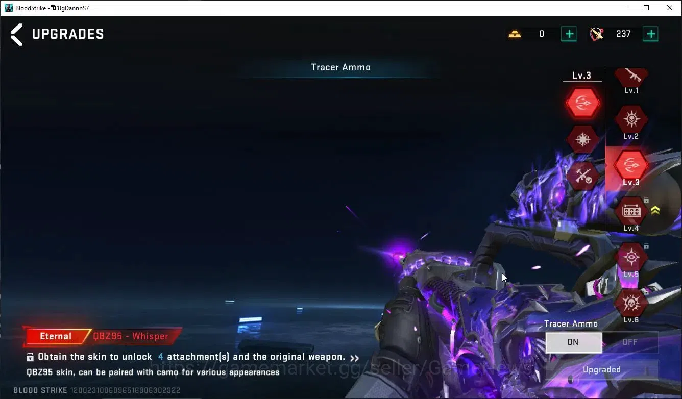 Blood Strike Accounts ASIA|ETERNAL Lv3[UZI-Star,QBZ95]+MELEE TalonKnife| image 11