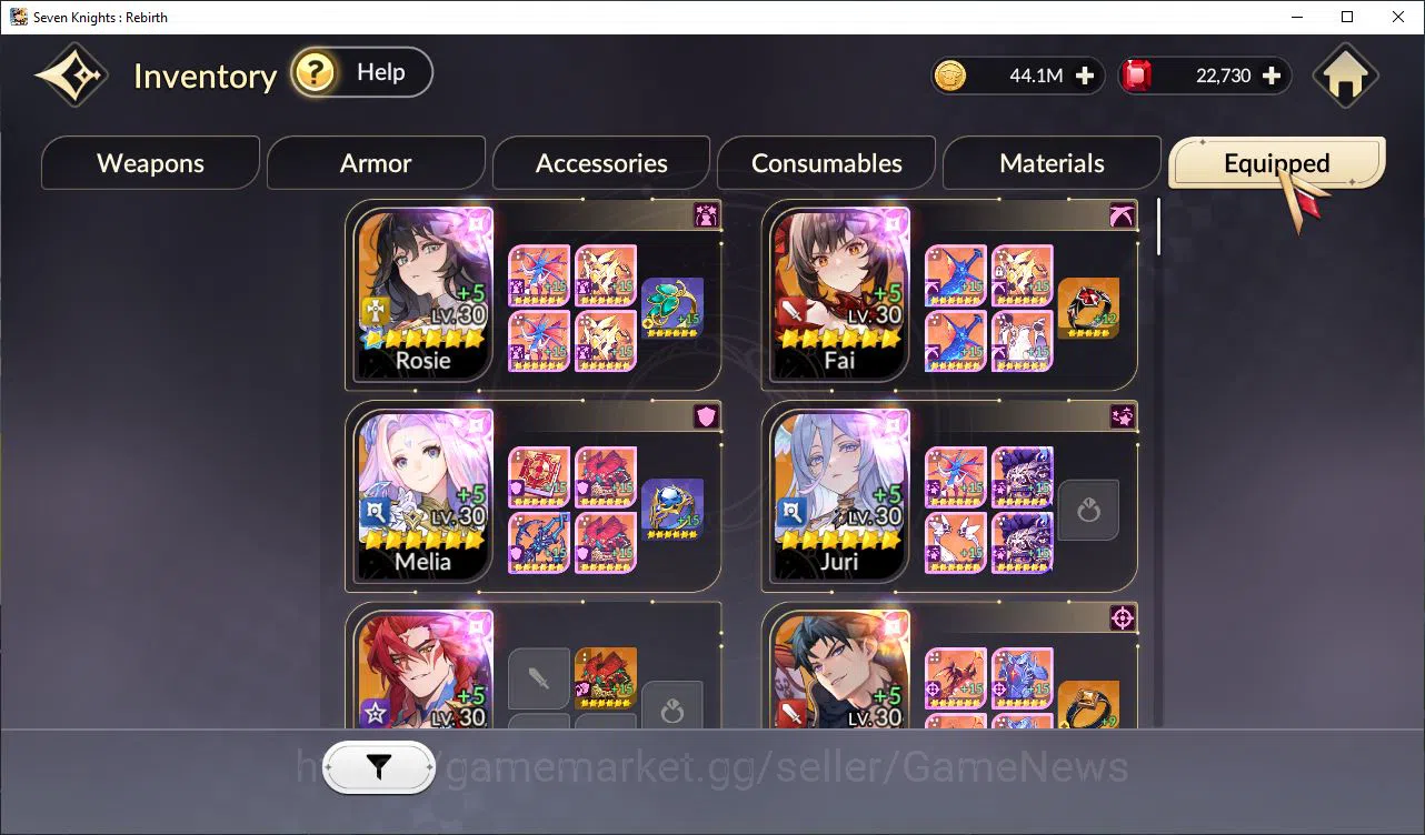 Seven Knights Re:Birth Accounts Global SEA|Full Ex-7k[RosieTC1,Fai,Melia,Juri,Geli image 7
