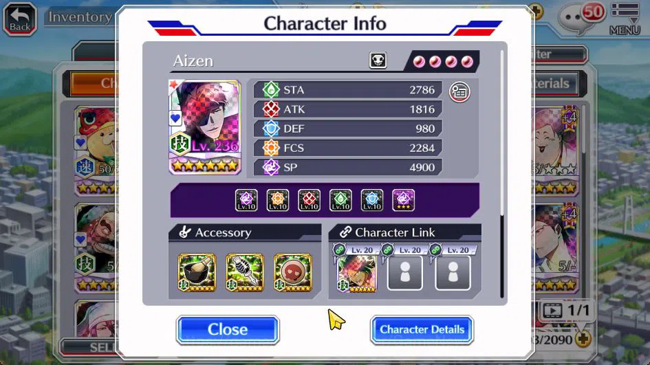 Bleach: Brave Souls Accounts Mid-Tier [GLOBAL] BP 1,1M + 19K Orbs|4 MT[TYBW26(Aizen,Uryu,Ichigo),Kon New Year]|14 Char 11