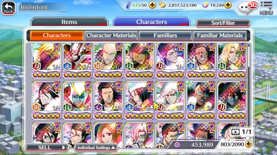 Bleach: Brave Souls Accounts Mid-Tier [GLOBAL] BP 1,1M + 19K Orbs|4 MT[TYBW26(Aizen,Uryu,Ichigo),Kon New Year]|14 Char 9