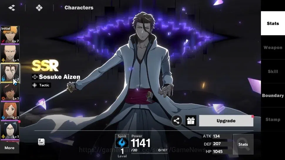 BLEACH: Soul Resonance Accounts Crunchyroll NA |Fresh Starter LV 3|2 SSR Sosuke Ai image 2