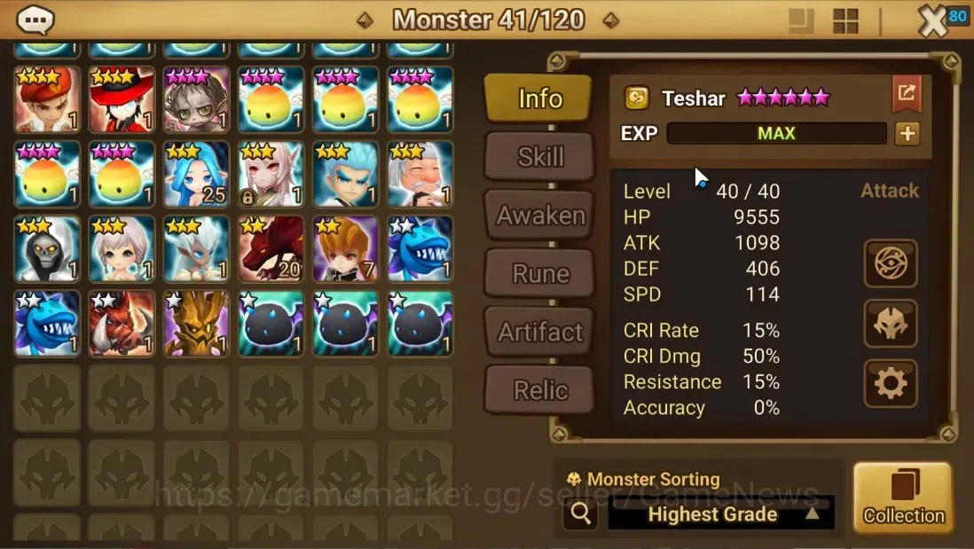 Summoners War: Sky Arena Accounts Starter ASIA|Lv 26|Ready Gacha|99 12 YSC + 160 11 YSC + 3 LAAS + 5 LS + 4 LDS + 118 MS |1 8