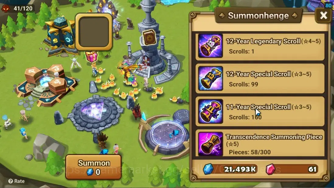 Summoners War: Sky Arena Accounts Starter ASIA|Lv 26|Ready Gacha|99 12 YSC + 160 11 YSC + 3 LAAS + 5 LS + 4 LDS + 118 MS |1 9
