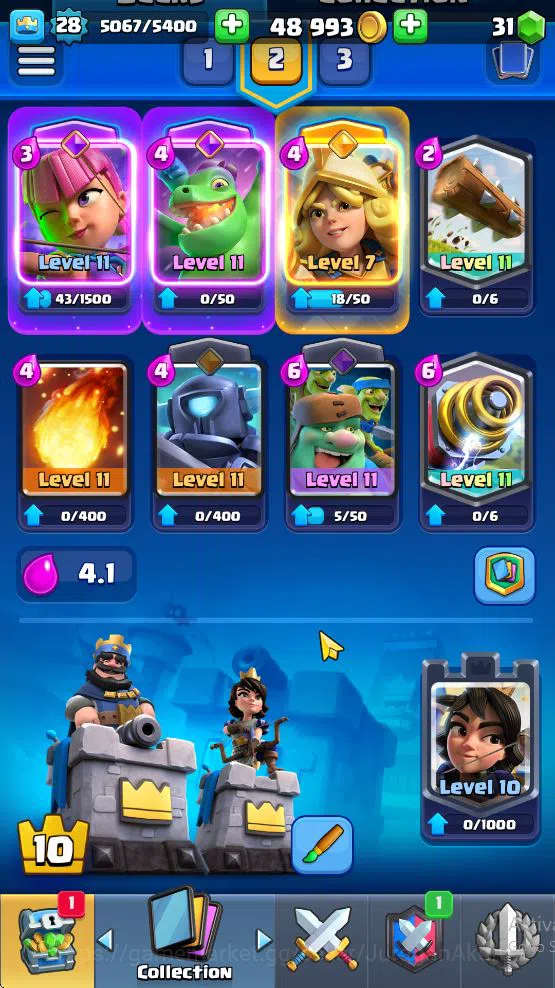 Clash Royale Accounts Midgame Lvl 28|Trophy 6636|KTL 10|Limited Skin|Card 100| 1 Hero 3 EVO 2 Champ 12 Legendary 27 Epic,30 3