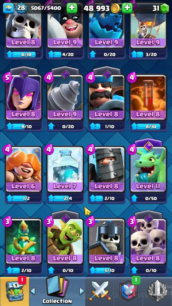 Clash Royale Accounts Midgame Lvl 28|Trophy 6636|KTL 10|Limited Skin|Card 100| 1 Hero 3 EVO 2 Champ 12 Legendary 27 Epic,30 6