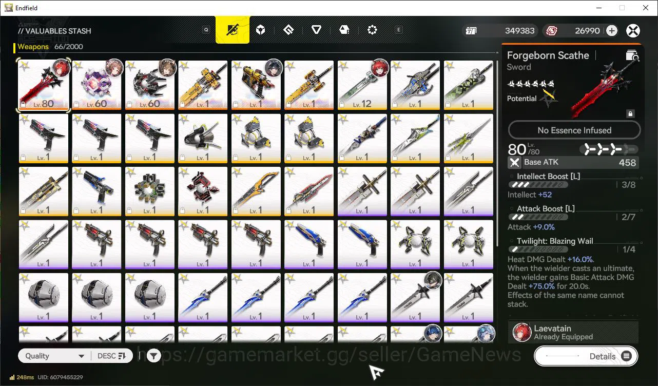 Arknights: Endfield Accounts NA/EU Lv50|4k Arsenal|5SSR(LaevatainP1,Gilberta,etc)+9SR|6 6*+18 5*WP|26k Oro,81 2