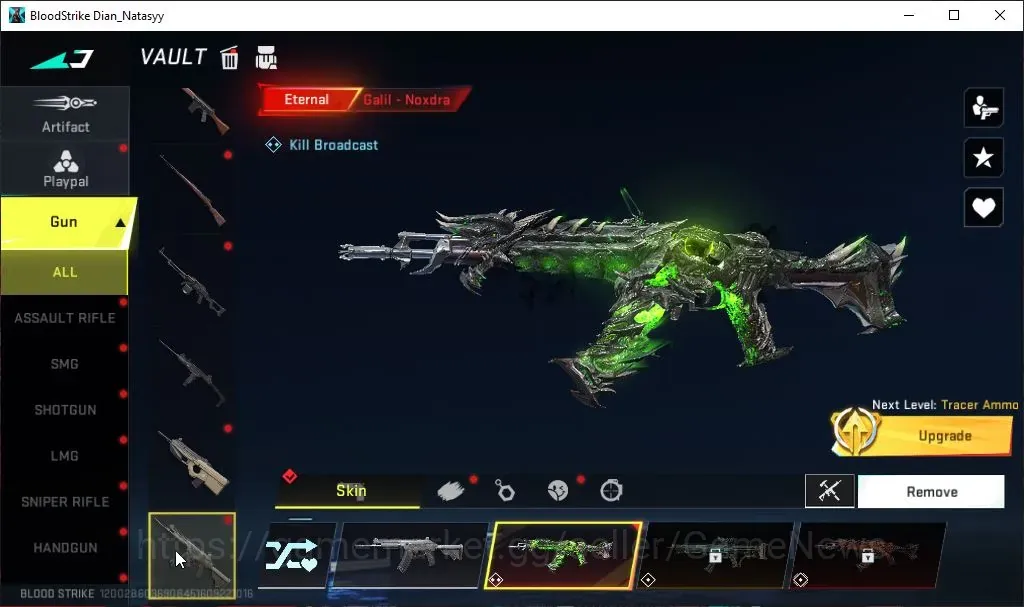 Blood Strike Accounts High-End ASIA|ETERNAL Galil Noxdra Lv2,UMP45 Infinite Lv2|Ultra FN2000 Phantomrift|3 Legendary Kar98k 1