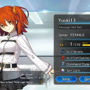 Fate-Grand Order Accounts NA Starter Fuyuki Lvl 1|1 SSR Servant| ( Oberon ) |1 Saint Quartz, 32 Golden Apple|BirthDay