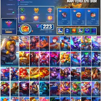Mobile Legends: Bang Bang Collector #3422 223 Skins | Collector Natalia | KoF Karina | image 1