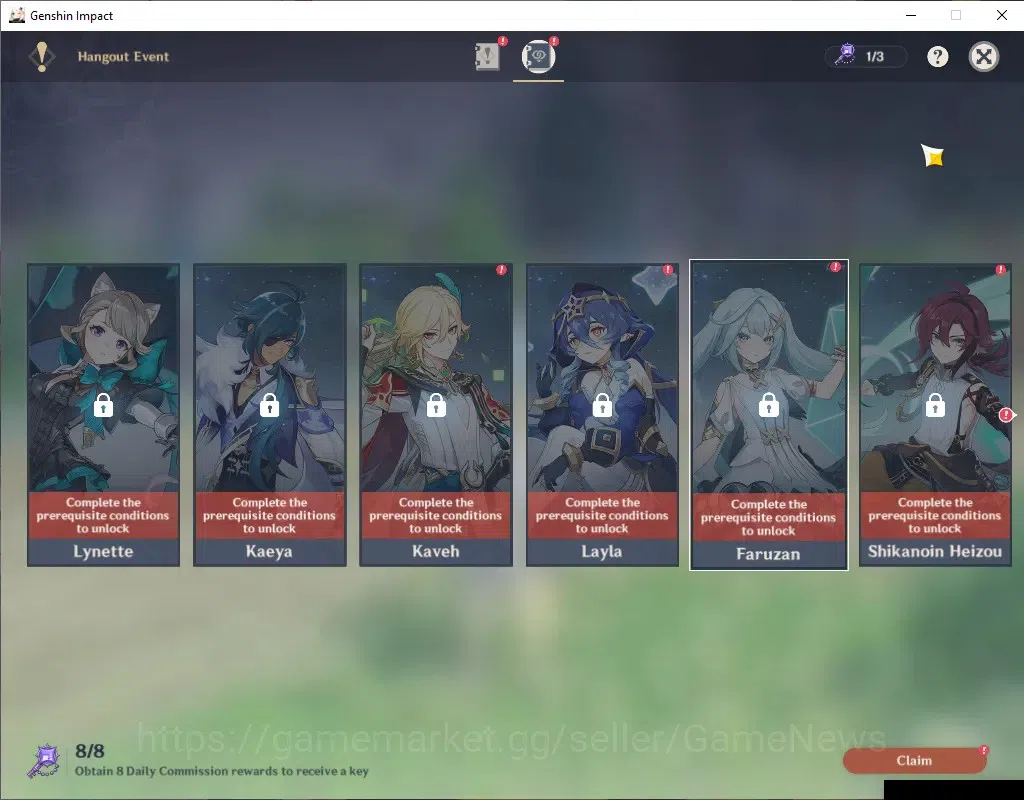 Genshin Impact Accounts ASIA | AR 29 | BD Unset | 1 Limited [Mavuika] + Di image 7