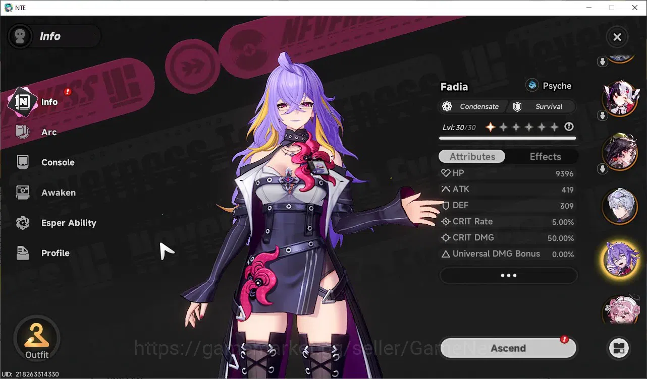 Neverness to Everness Accounts GLOBAL EU|HL 26|TL 19|6 SSR 2 Limited [Lacrimosa,H image 8