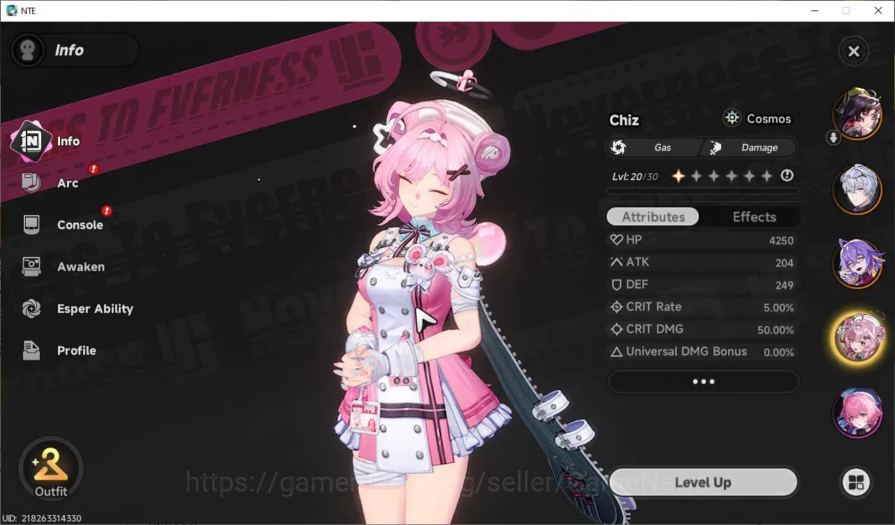 Neverness to Everness Accounts GLOBAL EU|HL 26|TL 19|6 SSR 2 Limited [Lacrimosa,H image 9
