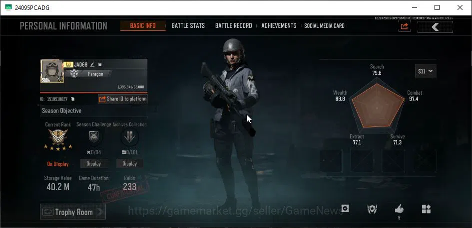 Arena Breakout Mid-Tier [MOBILE] Lv30|SV 40M|CV 31M|Urban Sports|Legend Sk image 1