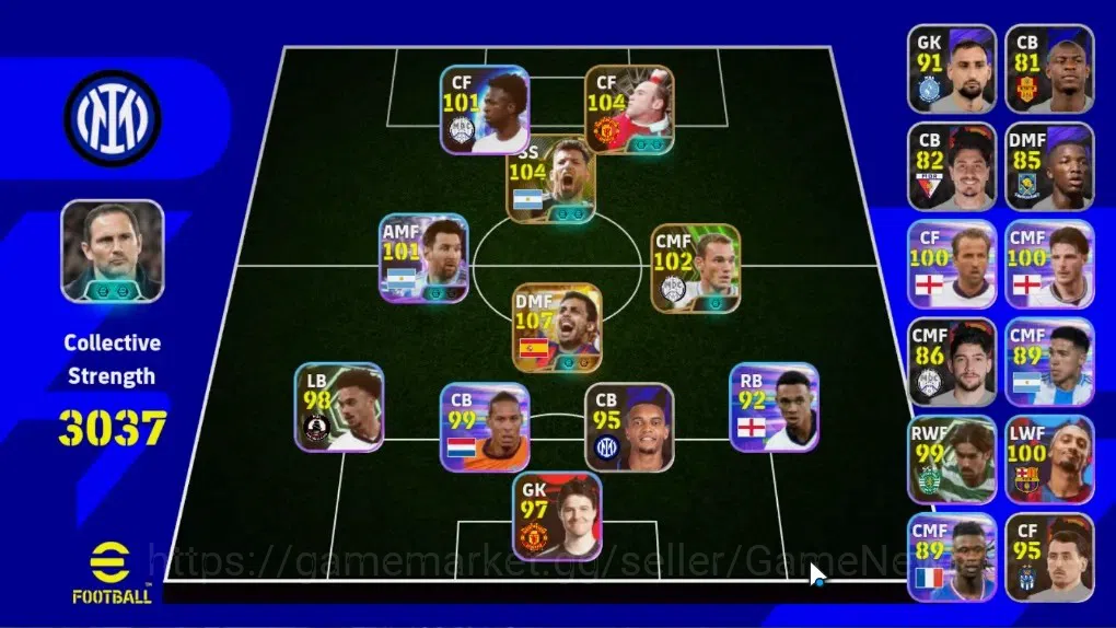 eFootball Accounts Legends & Iconic Players Android|Big Time Rodri Spain'26|Epic Wayne Rooney,S.Aguero,Wesley 1