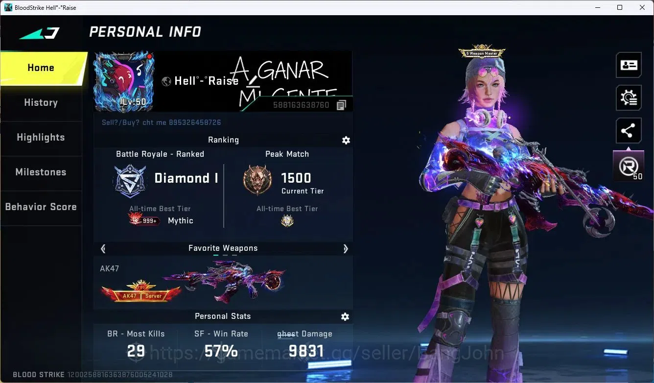 Blood Strike Accounts ASIA | 2 EVO: AK47,FAL | 8 Eternal |Collab Gun 4 A image 2