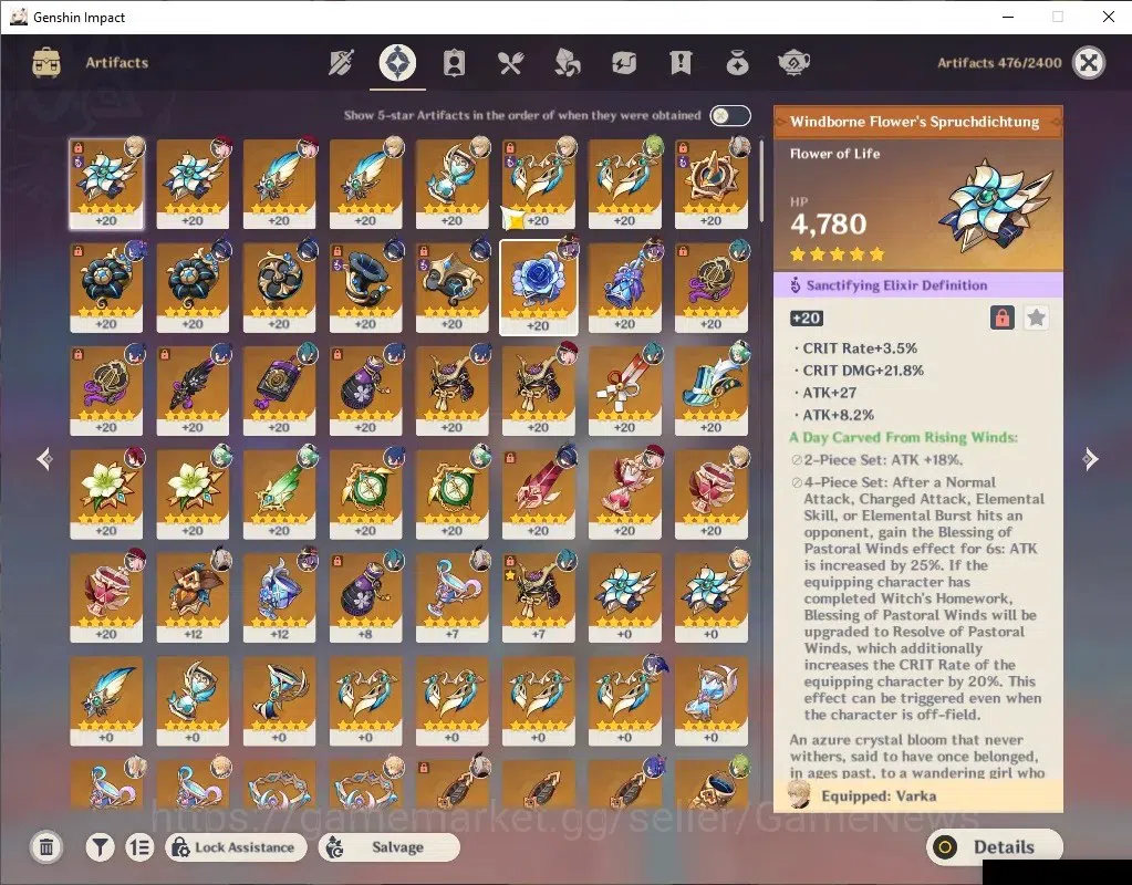 Genshin Impact Accounts ASIA|AR 55|2 Limited+4(*5Wep)|[Varka]+Sign,Clorind image 5
