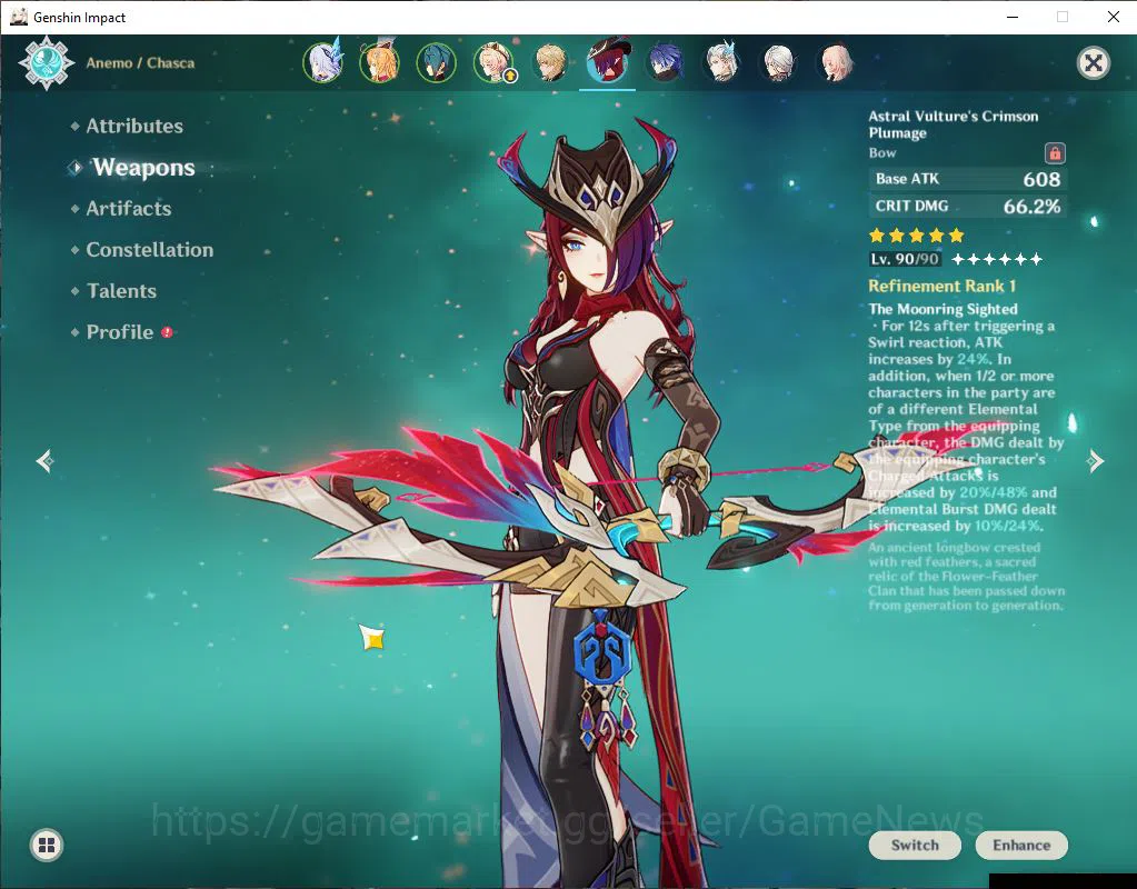 Genshin Impact Accounts ASIA |AR 57|10 Limit+4(*5WeP)|Chasca+Sign,Skirk,Es image 3