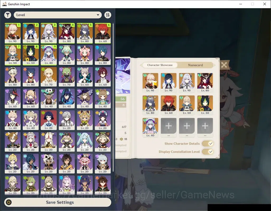 Genshin Impact Accounts Others Asia|AR 56|6 Limited + 2(*5 SignWeapon)| Kazuha,Yelan,Skirk,Chasca,Lauma,Mizuki |Etc.| Female 2