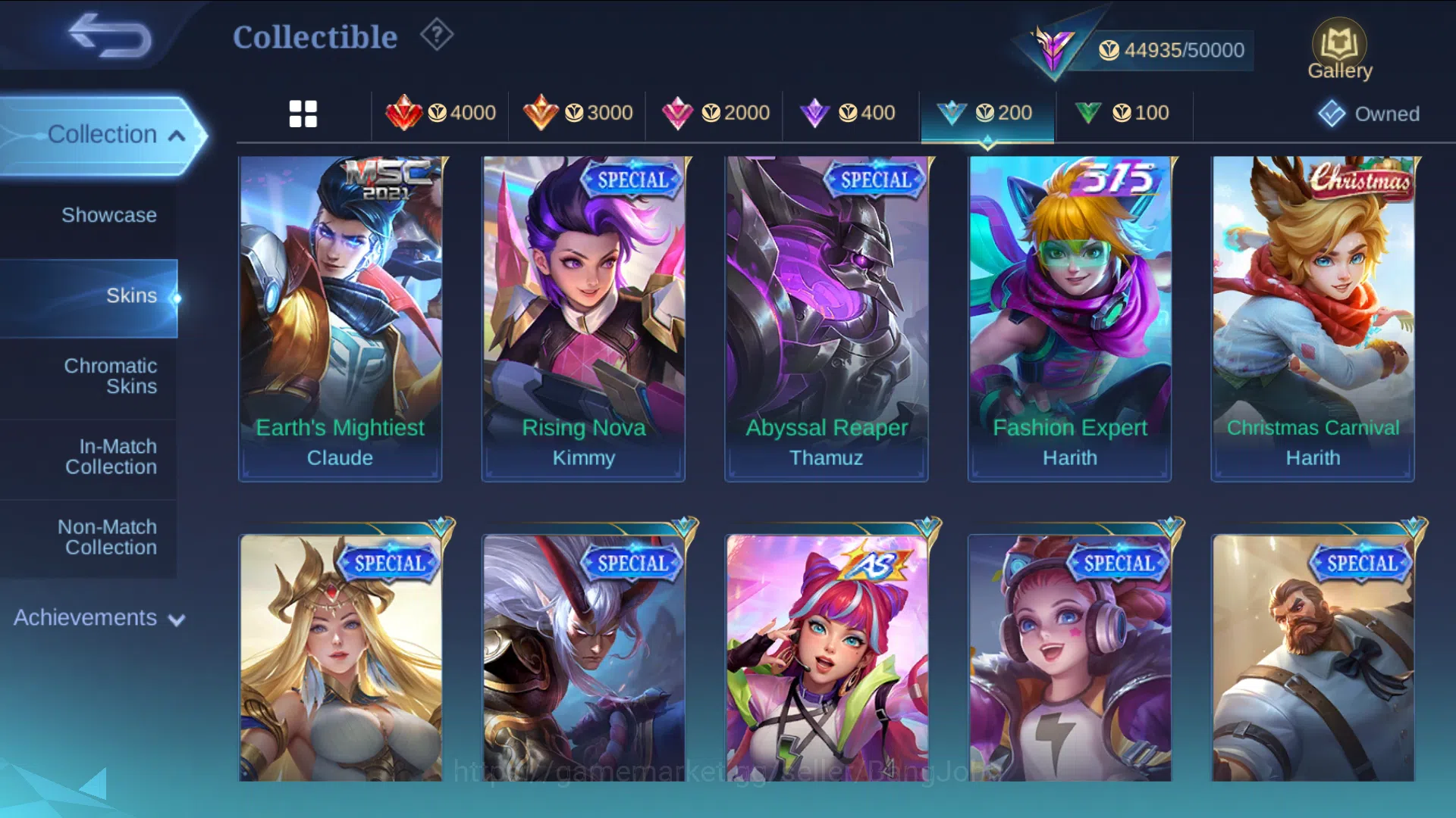 Mobile Legends: Bang Bang Accounts hero 131 | skin 204 | embem all max , tranformers  image 11