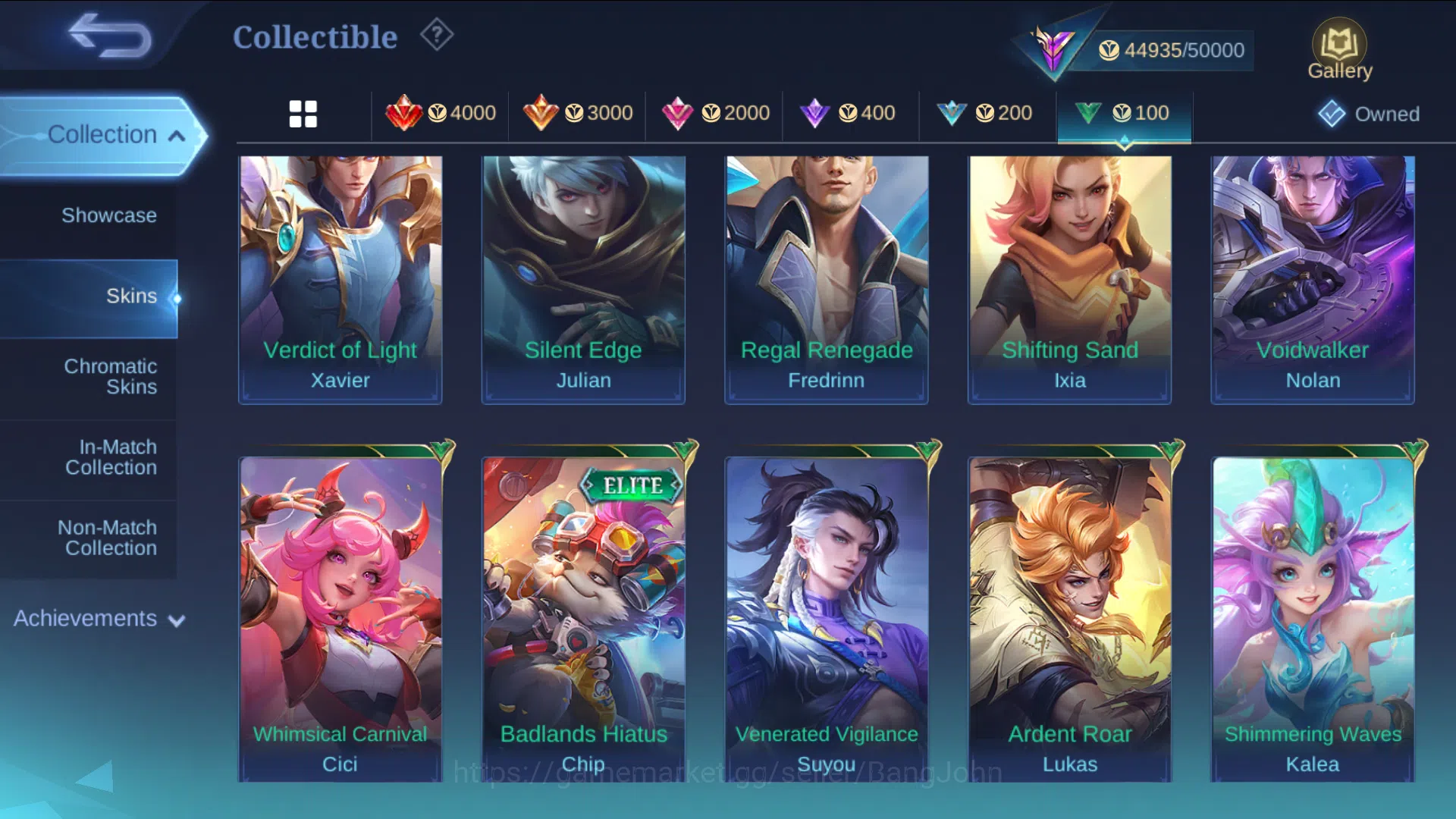 Mobile Legends: Bang Bang Accounts hero 131 | skin 204 | embem all max , tranformers  image 13
