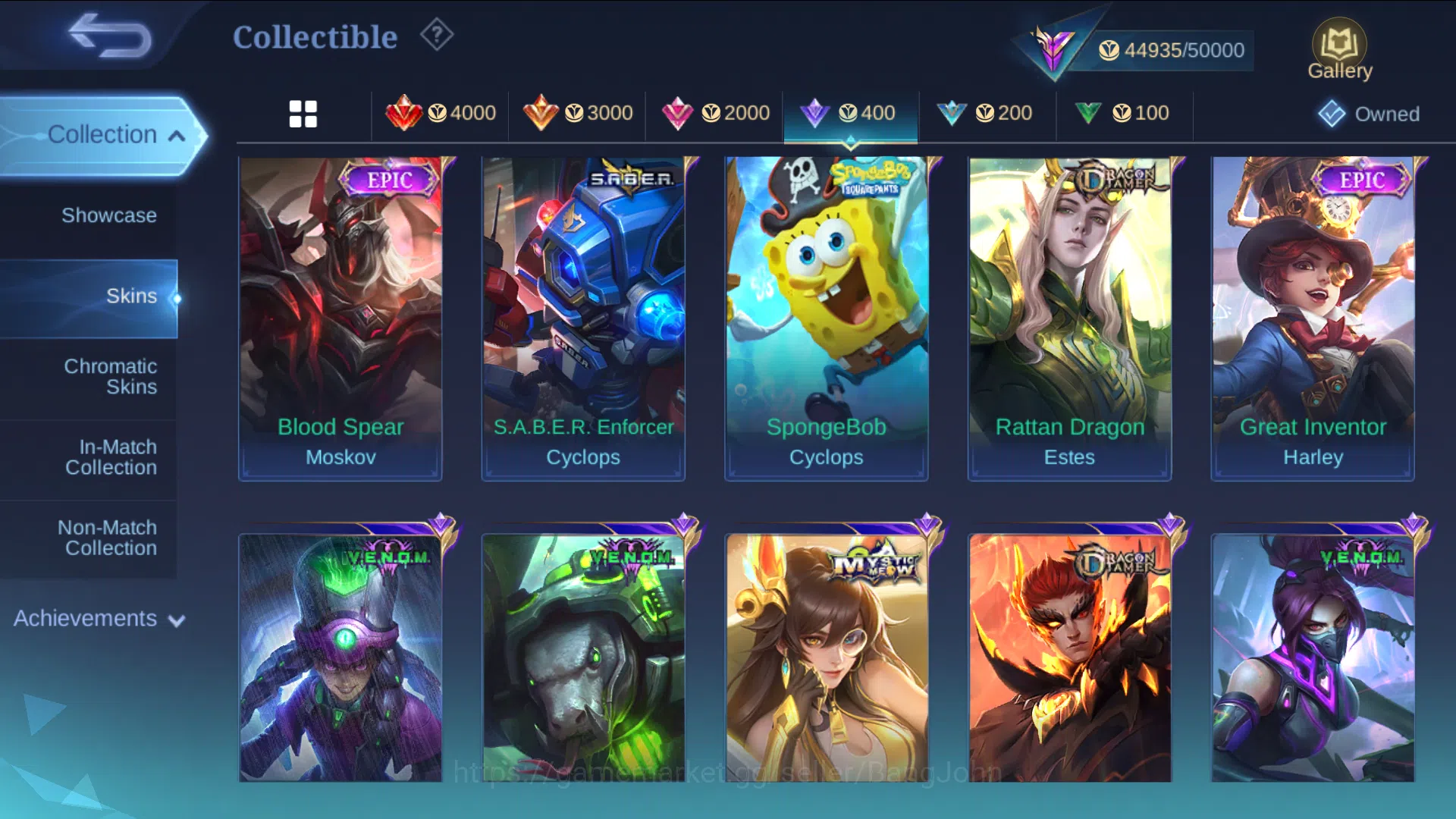 Mobile Legends: Bang Bang Accounts hero 131 | skin 204 | embem all max , tranformers  image 6