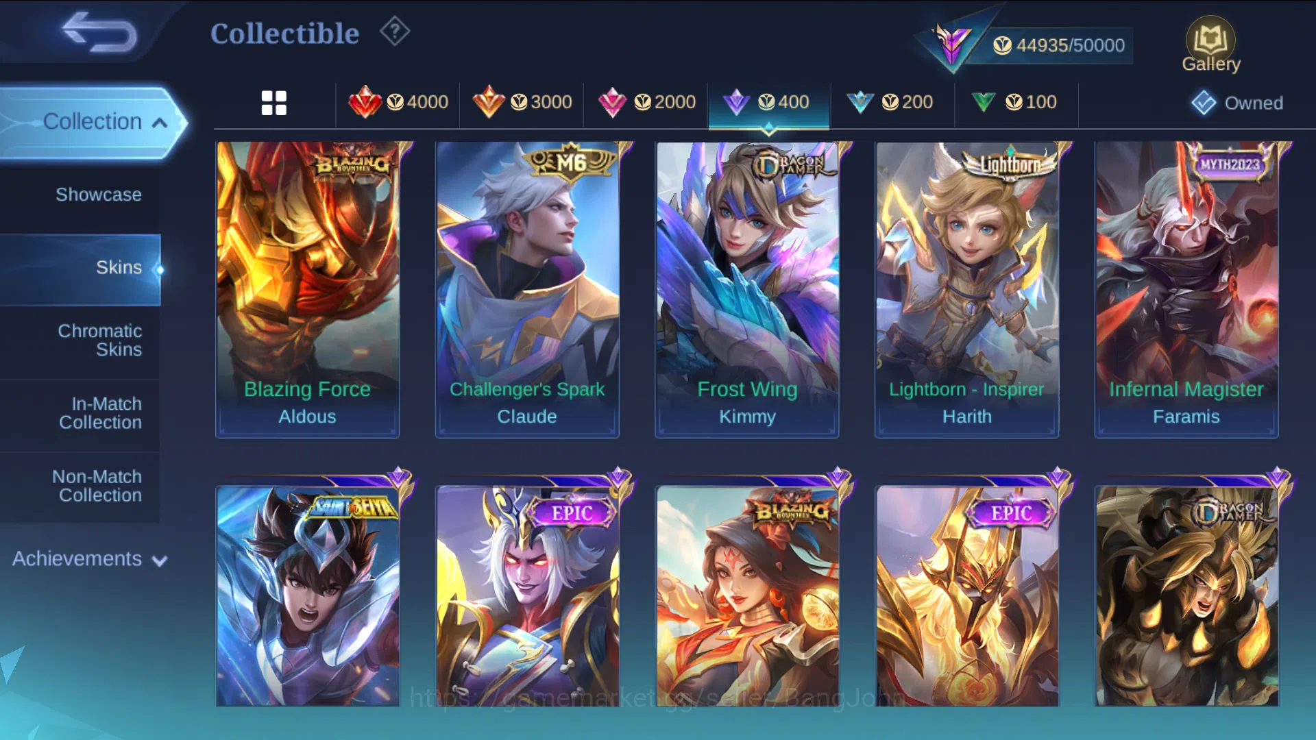 Mobile Legends: Bang Bang Accounts hero 131 | skin 204 | embem all max , tranformers  image 7