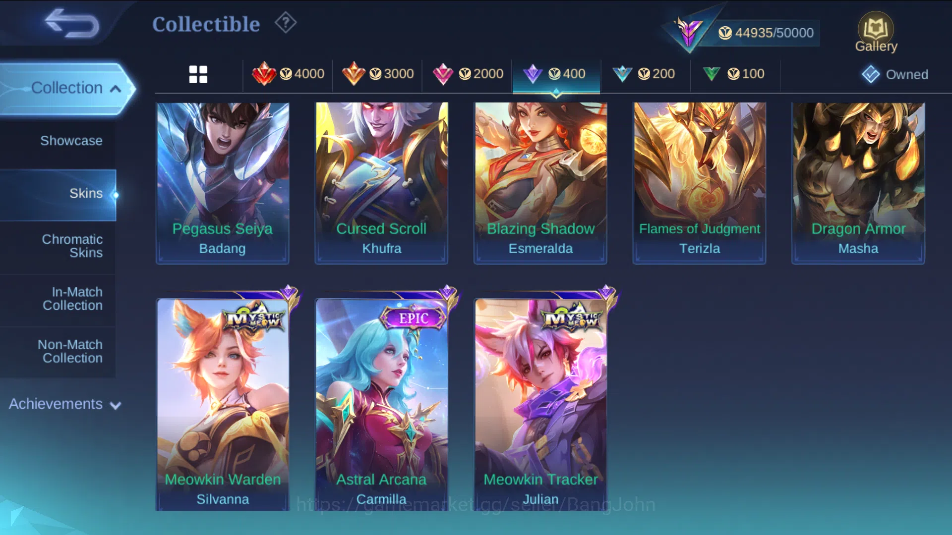 Mobile Legends: Bang Bang Accounts hero 131 | skin 204 | embem all max , tranformers  image 8