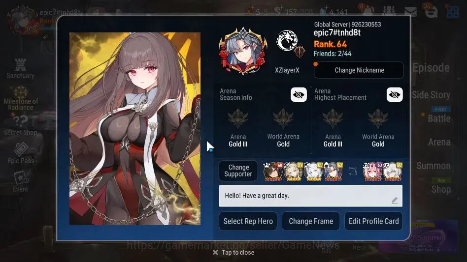 Epic Seven Accounts GLOBAL Unverif|11 ML[LOTScales,BArunka,Ruele oL,Et image 2