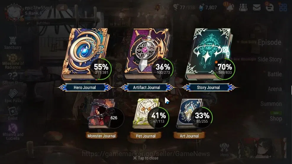 Epic Seven Accounts GLOBAL ENDGAME|21ML(School Nurse Yulha,Salome,GenR image 3