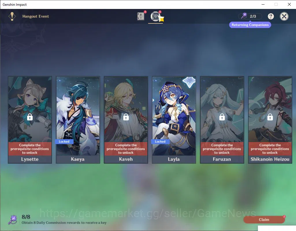 Genshin Impact Accounts ASIA|AR 50|4 Limited +1(*5Weapon)|KazuhaC1,Flins,C image 14