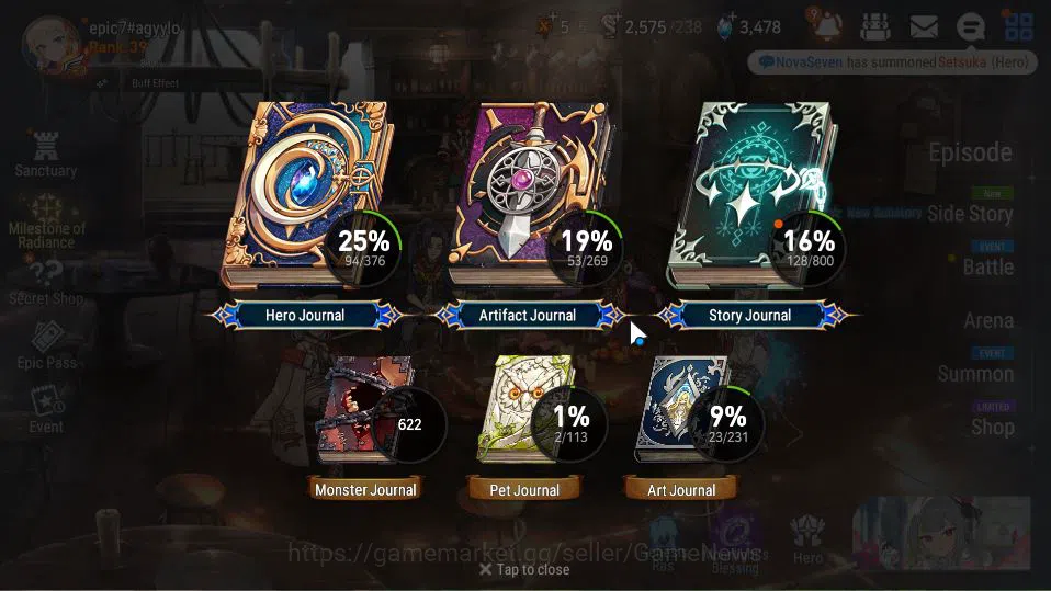 Epic Seven Accounts GLOBAL Unverif|New Era|3 ML(NM Luna,Har setti,A El image 15