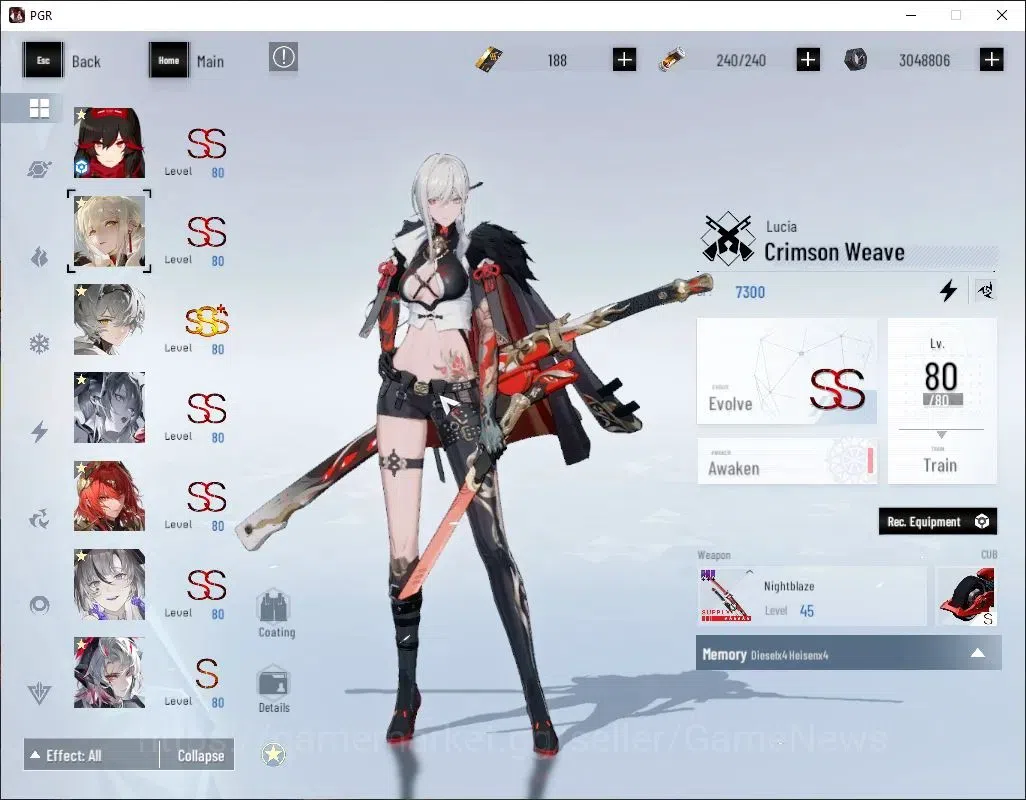 Punishing: Gray Raven Accounts Asia |Lv 97|[SS LuciaCW,SS Lucia L,SS Luna O,SS Ge image 3