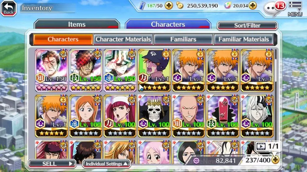 Bleach: Brave Souls Accounts High-End Global|20K Orb|Sajin TYBW24,DT Ichigo,Renew Byakuya,Art Sangiku,Ichigo TYBW25|Klab 10