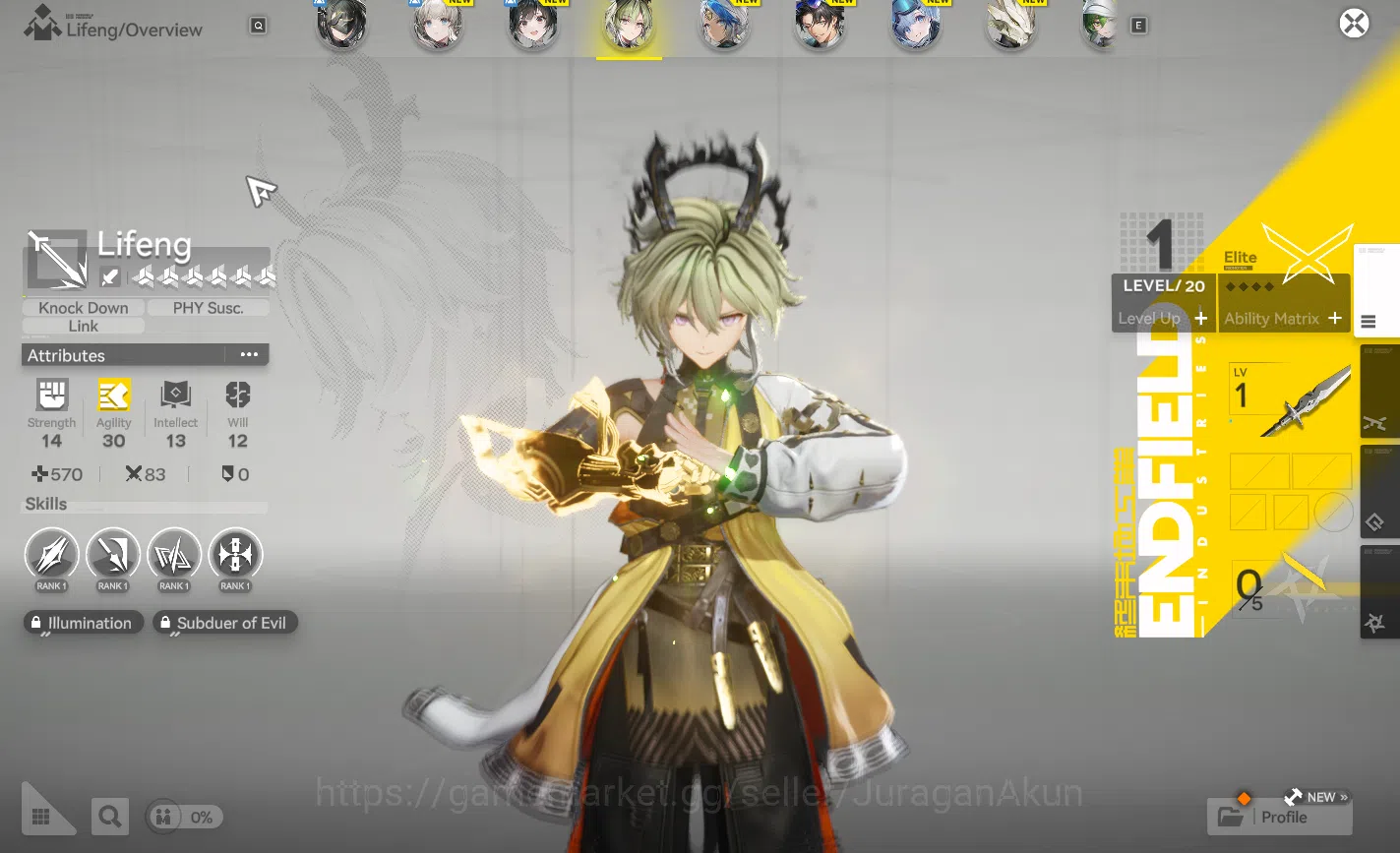 Arknights: Endfield Accounts ASIA | Fresh Starter | (1 SSR) Lifeng + 5 Char SR Character | Log Gryplink | Take Mail | Check