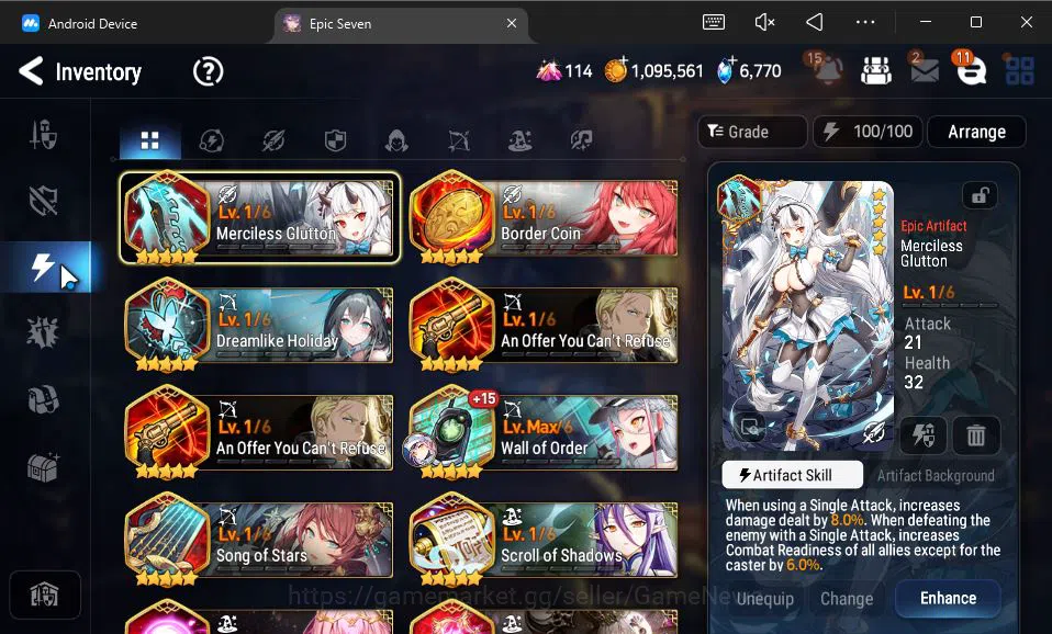 Epic Seven Accounts GLOBAL Unverif|New Era|6 ML(Salome,A Vildred,Straz image 10