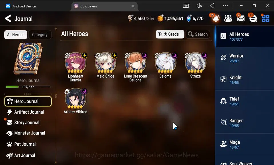 Epic Seven Accounts GLOBAL Unverif|New Era|6 ML(Salome,A Vildred,Straz image 15
