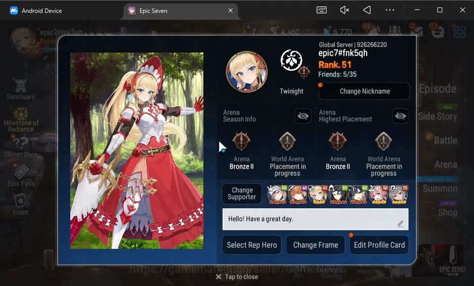 Epic Seven Accounts GLOBAL Unverif|New Era|6 ML(Salome,A Vildred,Straz image 19