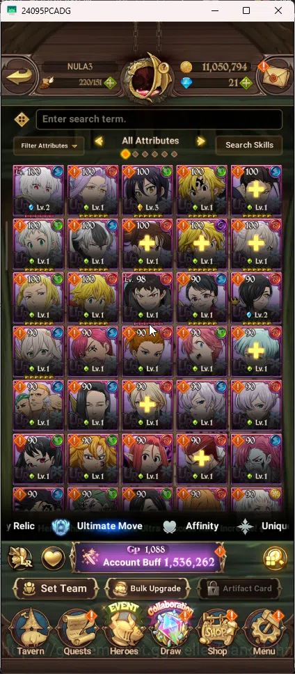 Asia | 1,536M CC | 7 UR Merlin&Escanor , lancelot , DKM , Thor , 7DS009B The Seven Deadly Sins: Grand Cross Accounts Others Asia | 1,536M CC | 7 UR Merlin&Escanor , lancelot , DKM , Thor , 7DS009B