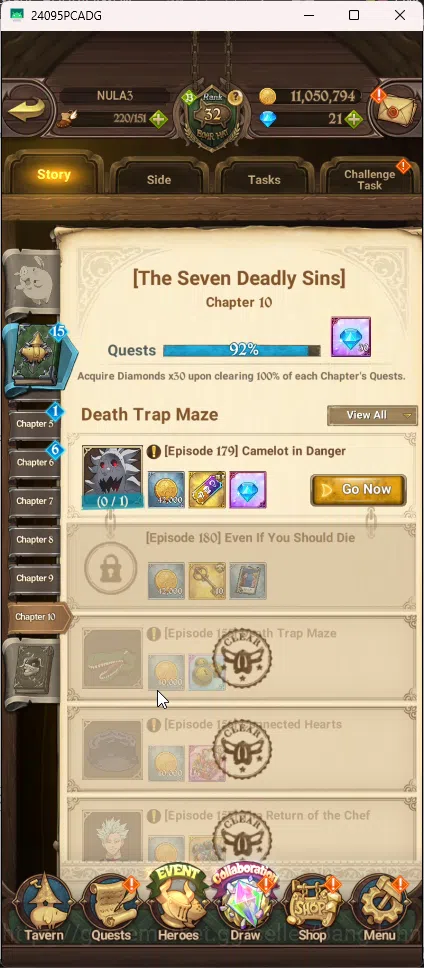 The Seven Deadly Sins: Grand Cross Accounts Others Asia | 1,536M CC | 7 UR Merlin&Escanor , lancelot , DKM , Thor , 7DS009B 3