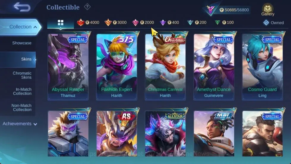 Mobile Legends: Bang Bang Accounts Hero 111|Skin 221|High Glory 69|SanRio Floryn,KOF image 14