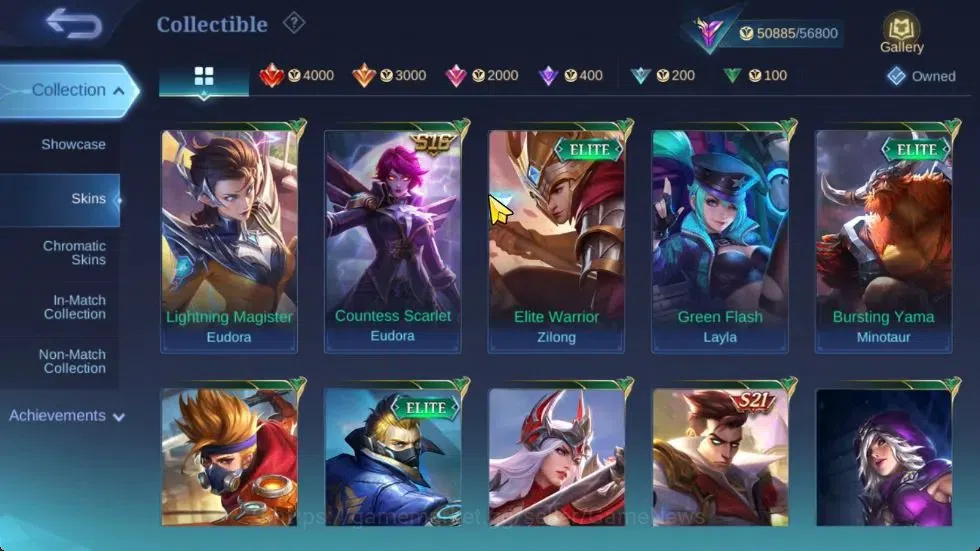 Mobile Legends: Bang Bang Accounts Hero 111|Skin 221|High Glory 69|SanRio Floryn,KOF image 17