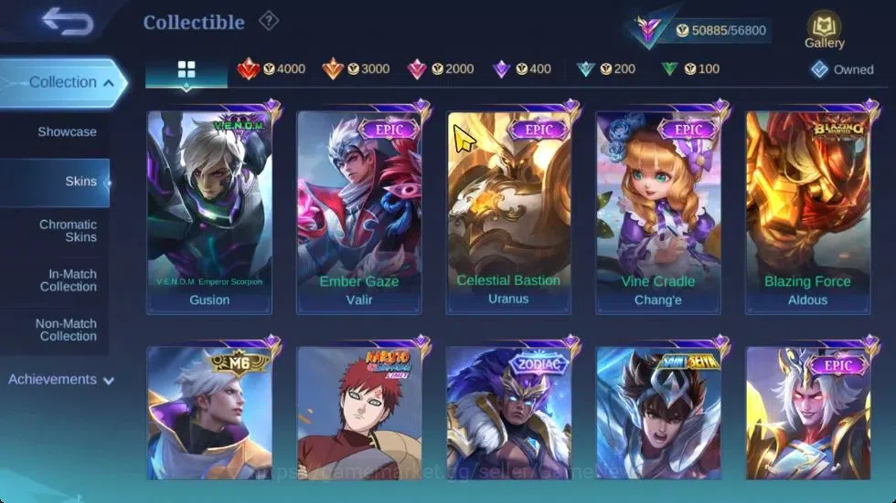 Mobile Legends: Bang Bang Accounts Hero 111|Skin 221|High Glory 69|SanRio Floryn,KOF image 8