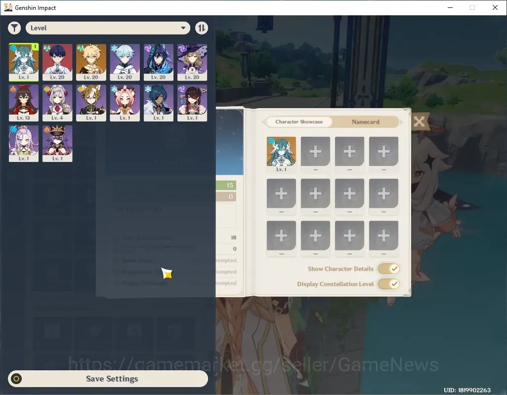 Genshin Impact Accounts Starter Asia|AR 15|1 Limited| Starter with Vodyanitsa |BD Unset|Low Main Quest & Explore Map|Male 1