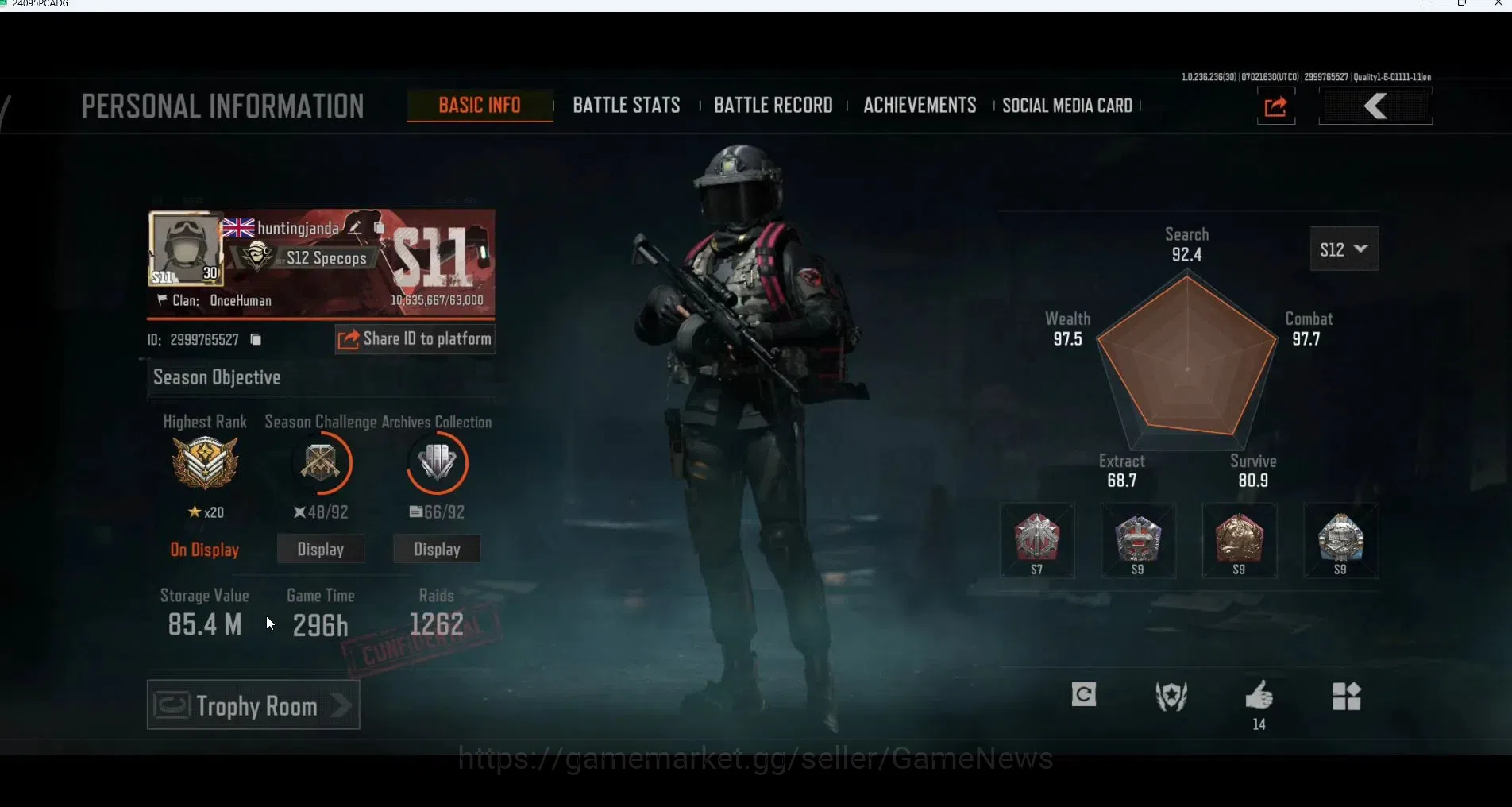 Arena Breakout Accounts High-End MOBILE|Lvl 30|SV 85,4M|CV 42,2M|Battle Machete|Squire VSS|SS AKM,Fierce M4A1,KP MDR,ET 2