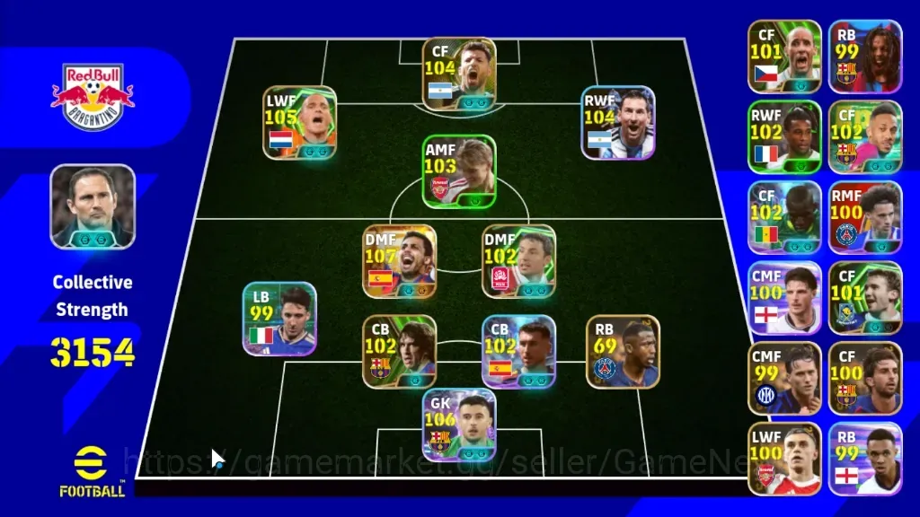 eFootball Accounts Legends & Iconic Players Android|Power 3154|Big Time Rodri|7 Epic Wesley Sneijder,Sergio Aguero,Carles 1