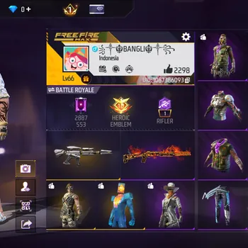 Free Fire Accounts SUPER OLD - 7 YEARS OLD - ELITPAS SEASON 16 - BAJU TIDUR ONE PUCH MAN - SENJATA 226 - BUBDLE VOID - M4A1