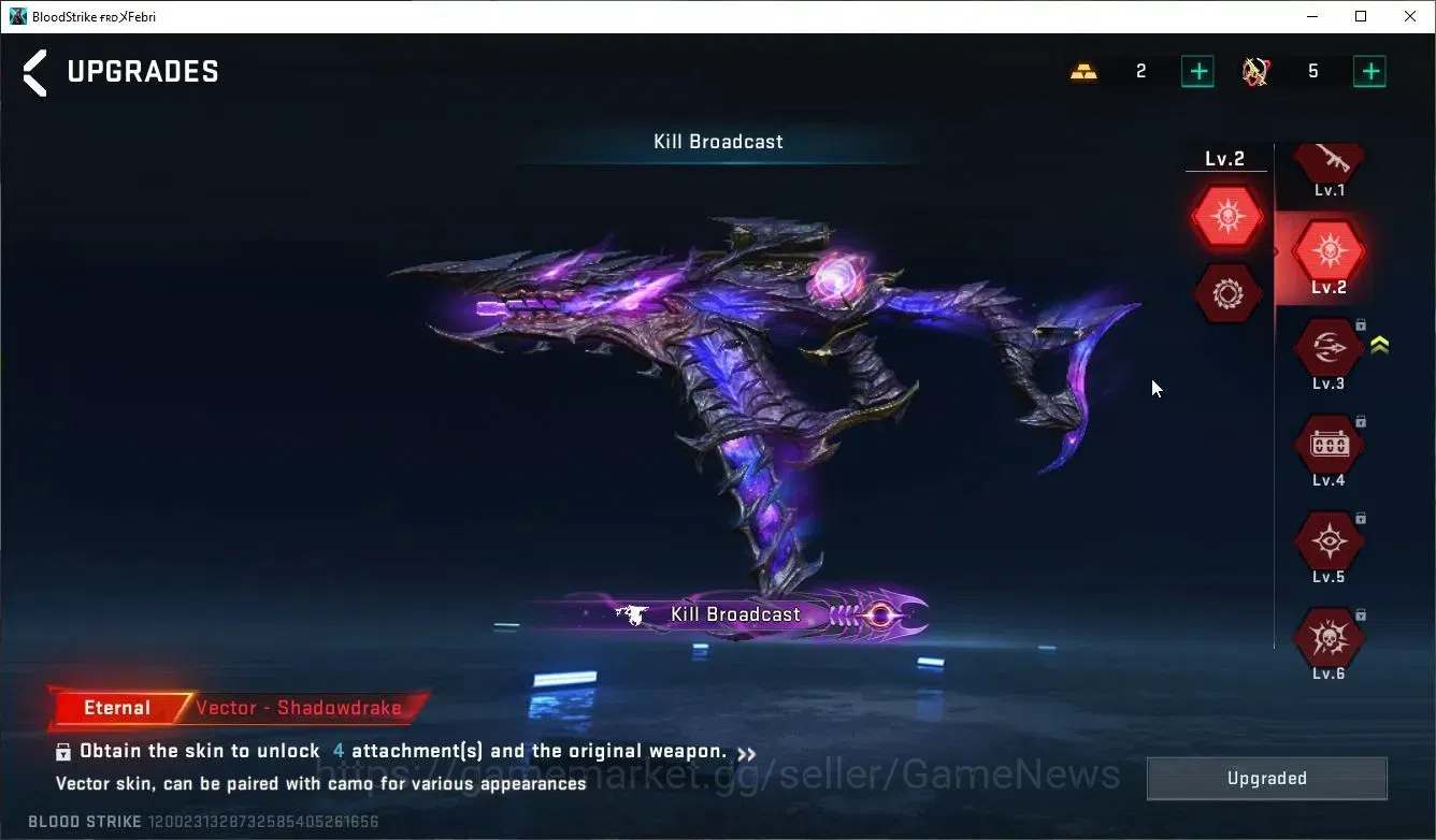 Blood Strike Accounts ASIA|ETERNAL Zero,Lv2 Vector-ShadowDrake+MELEE Tal image 13
