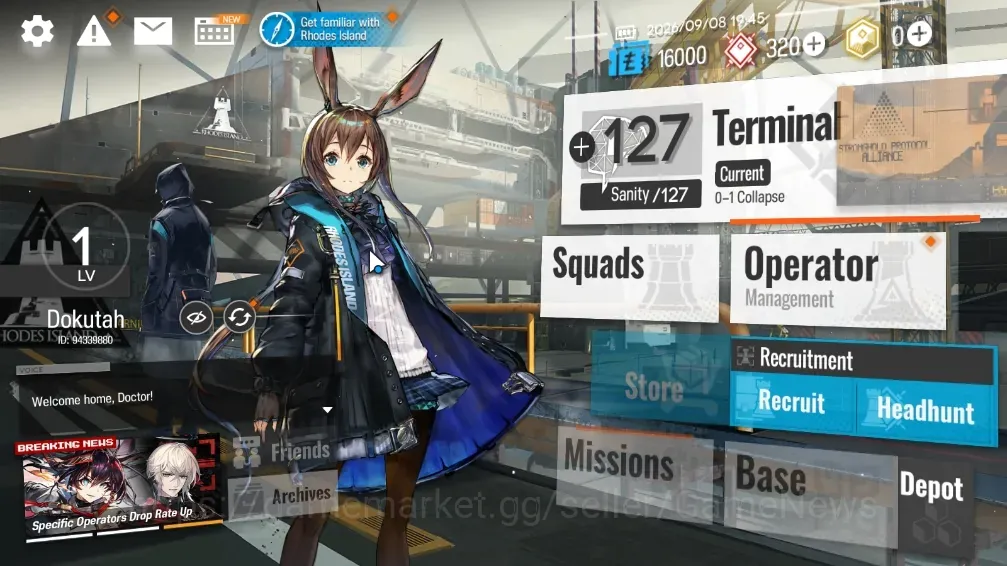 Arknights Accounts Starter Lvl 1 | 18 OP | 1 Limited | (Shu) | 1 Operator Tranfer Permit | Terminal 0-1 | Take Mail | Check 1